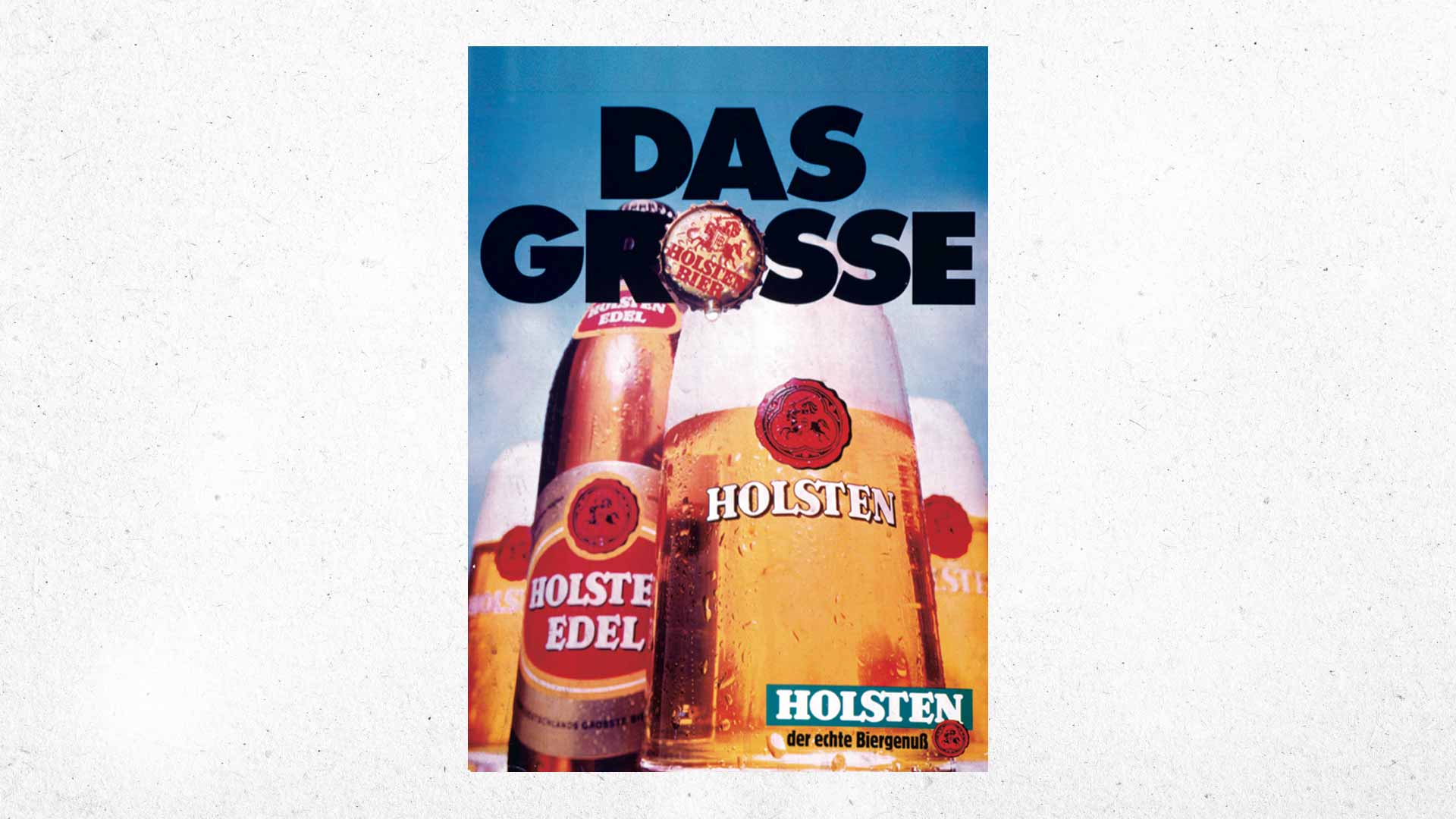 Ein Nostalgie Werbeplakat Das große Holsten